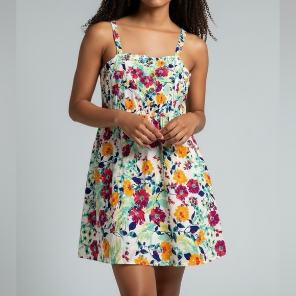 Belk Dresses & Skirts - 🌸 True Craft Floral Button-Front Sundress – Size 2X | NWT